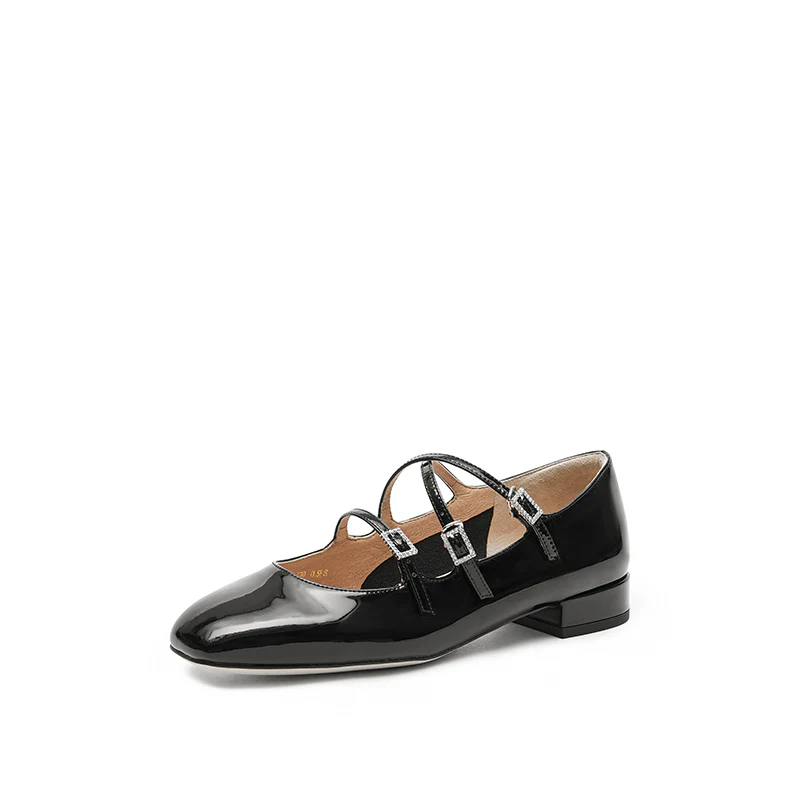 Mary Jane - Vive Trio - Chunky Block Low Heel Closed Toe Mary Jane Pumps EUE04 - Image 5