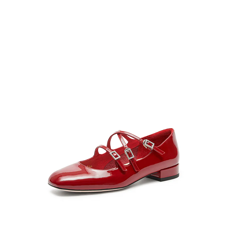 Mary Jane - Vive Trio - Chunky Block Low Heel Closed Toe Mary Jane Pumps EUE04 - Image 7
